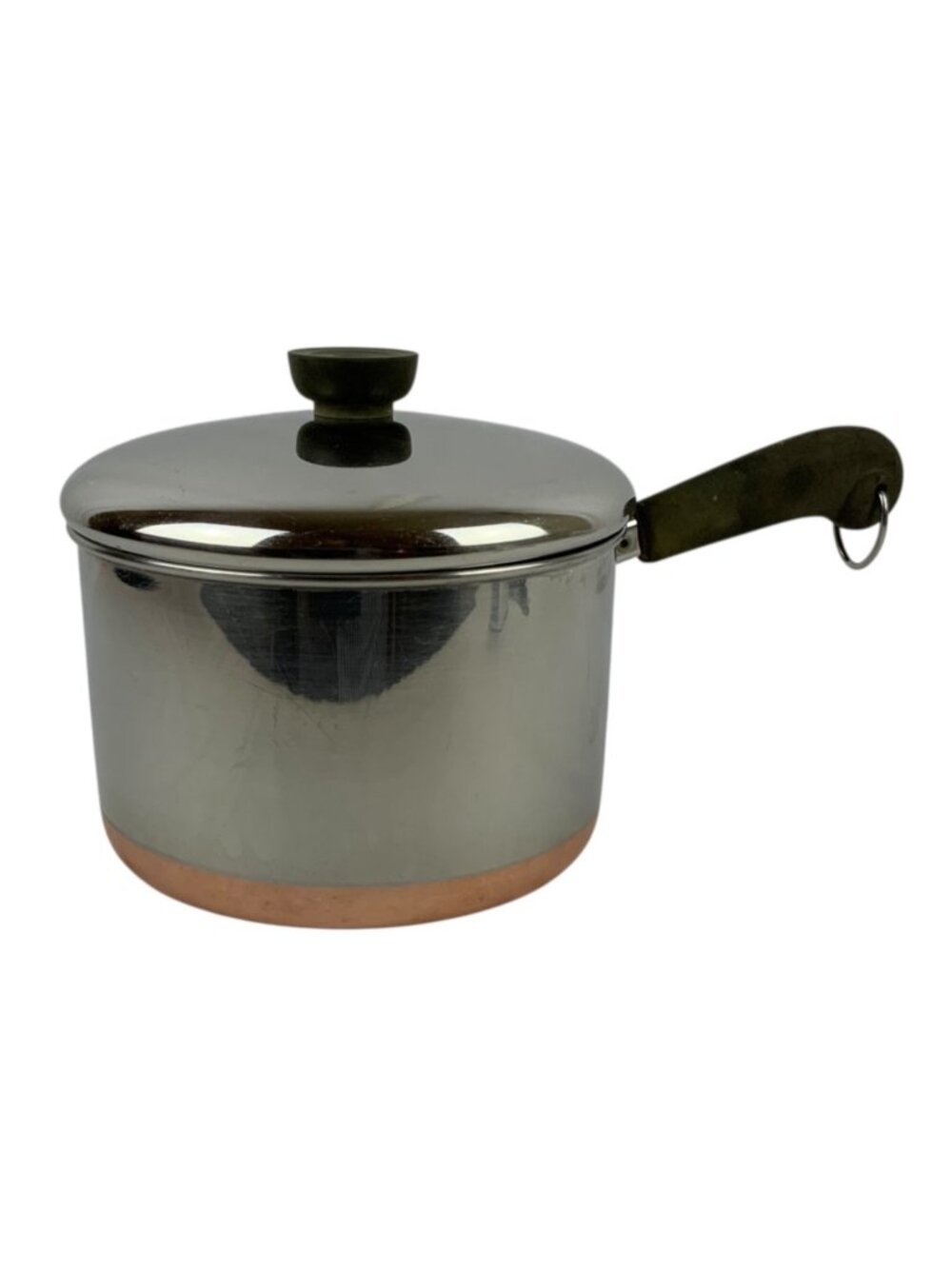 Vintage Revere Ware Copper Clad 3 Qt Stainless Steel Saucepan Lid USA 1990